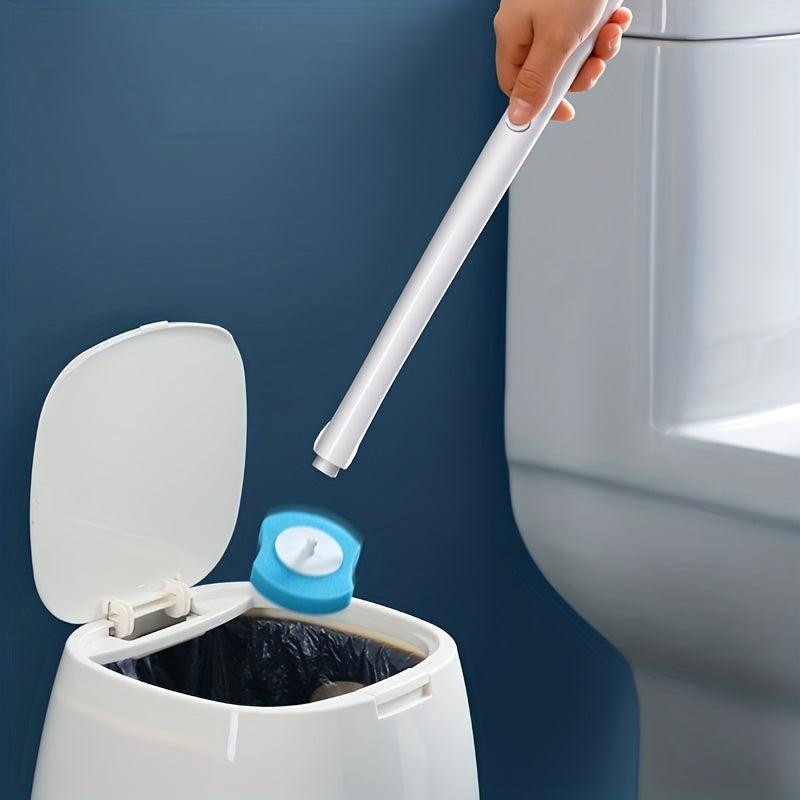 48pcs Disposable Toilet Brush w/ Replacement Head Wall Mounted Cleaning