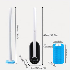 48pcs Disposable Toilet Brush w/ Replacement Head Wall Mounted Cleaning