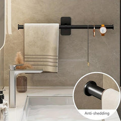 Stylish Towel Bar Shower Rack with Clothes Hanger