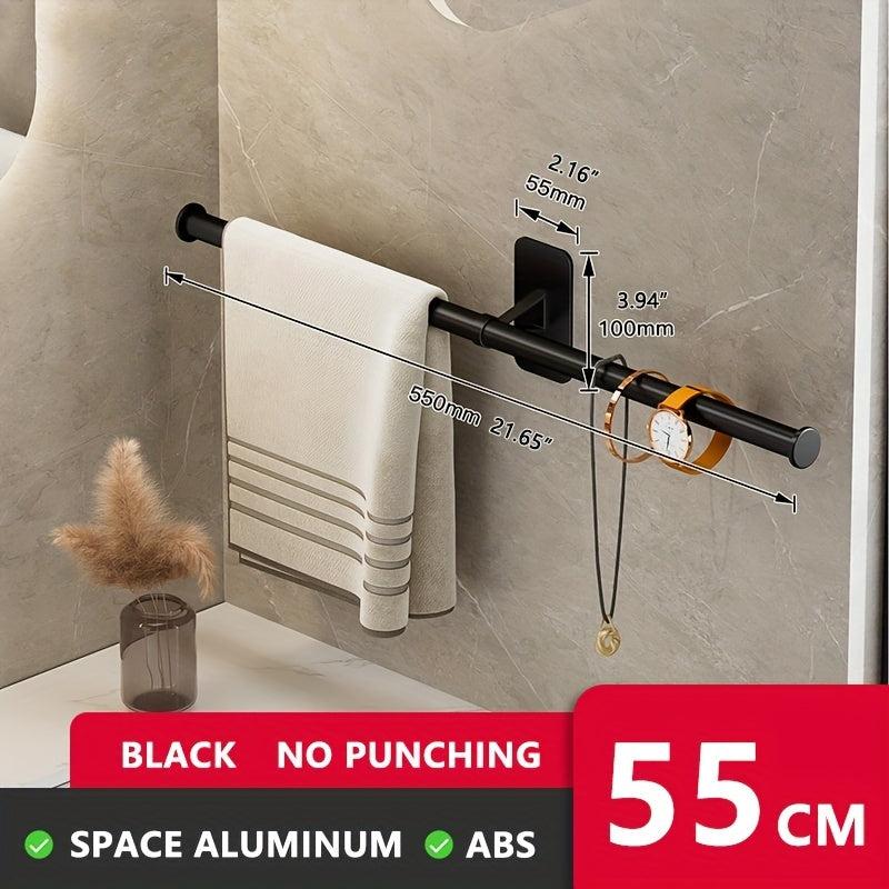 Stylish Towel Bar Shower Rack with Clothes Hanger