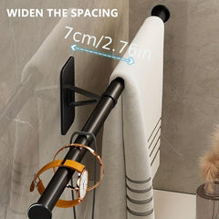 Stylish Towel Bar Shower Rack with Clothes Hanger