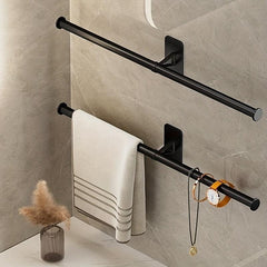 Stylish Towel Bar Shower Rack with Clothes Hanger