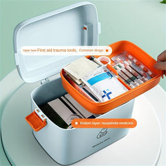 Large Capacity Portable Medicine Box with Lid & Handle