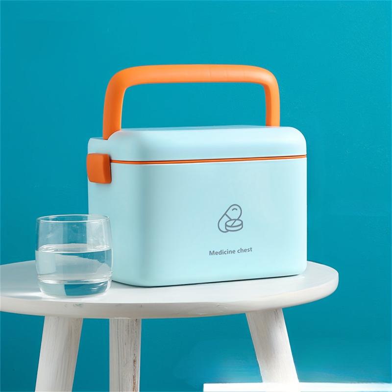 Large Capacity Portable Medicine Box with Lid & Handle