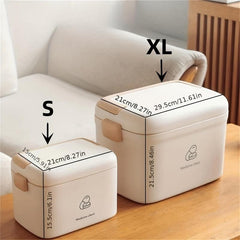 Large Capacity Portable Medicine Box with Lid & Handle