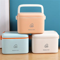 Large Capacity Portable Medicine Box with Lid & Handle