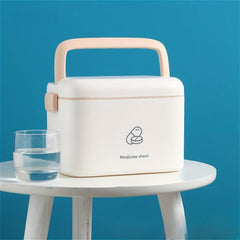 Large Capacity Portable Medicine Box with Lid & Handle
