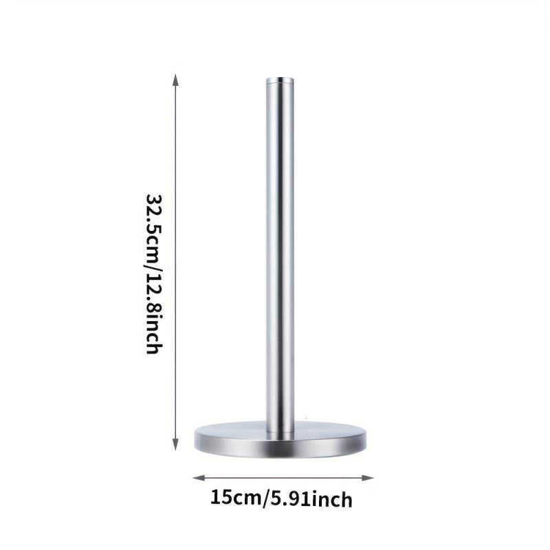 Vertical Roll Paper Holder Stainless Steel Desktop Napkin Organizer