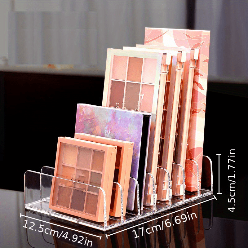 Clear Acrylic Eyeshadow Palette Organizer Makeup Rack