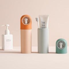 Travel Toothbrush Case Portable Wash Cup Rabbit Large Capacity Holder Organizer