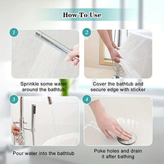 Disposable Shower Bag Thick Bathtub Cover Wooden Bucket Shower Bag