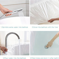 Disposable Shower Bag Thick Bathtub Cover Wooden Bucket Shower Bag