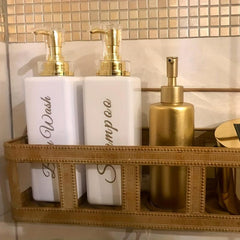 500ml Waterproof Reusable Dispenser with Golden Pump Head