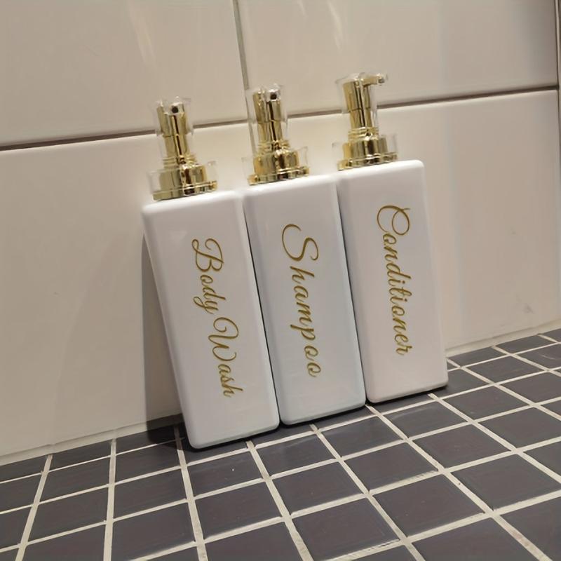 500ml Waterproof Reusable Dispenser with Golden Pump Head