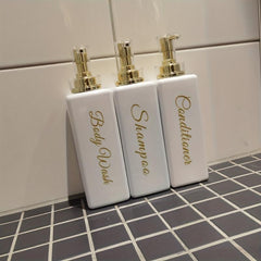 500ml Waterproof Reusable Dispenser with Golden Pump Head