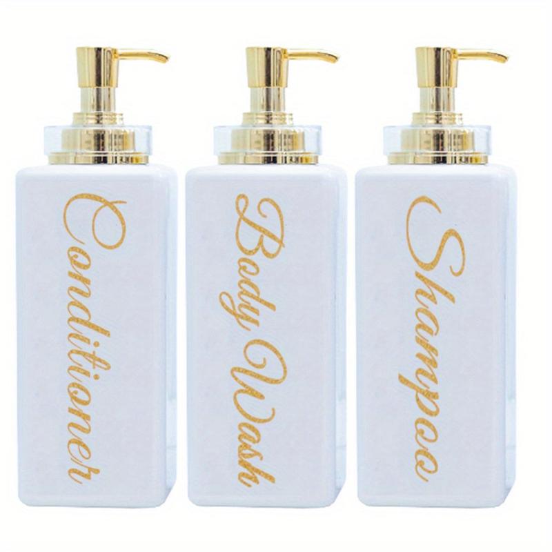 500ml Waterproof Reusable Dispenser with Golden Pump Head