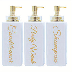 500ml Waterproof Reusable Dispenser with Golden Pump Head