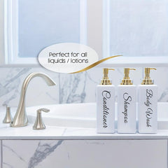 500ml Waterproof Reusable Dispenser with Golden Pump Head