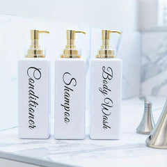 500ml Waterproof Reusable Dispenser with Golden Pump Head