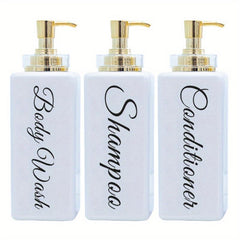 500ml Waterproof Reusable Dispenser with Golden Pump Head
