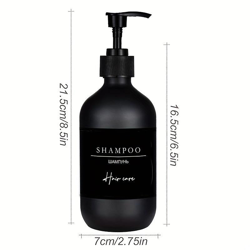 3pcs Plastic Press Lotion Dispenser Shampoo Conditioner Bottles