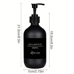 3pcs Plastic Press Lotion Dispenser Shampoo Conditioner Bottles