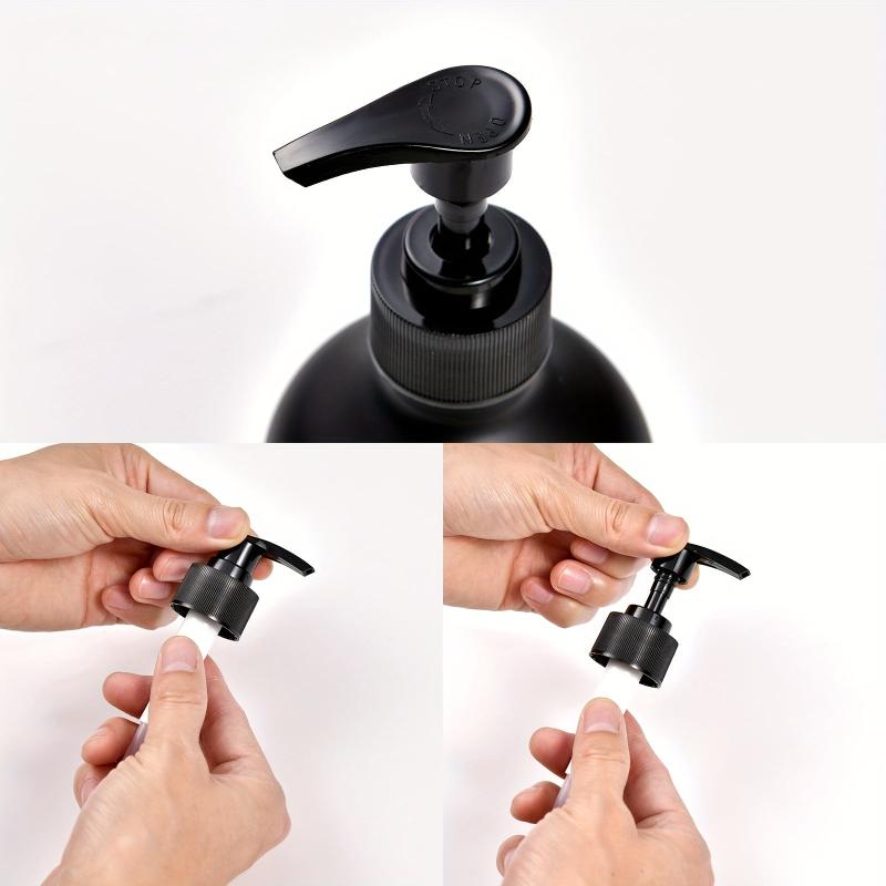 3pcs Plastic Press Lotion Dispenser Shampoo Conditioner Bottles