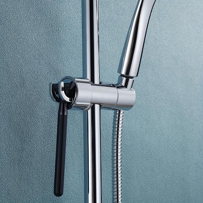 Universal Shower Head Holder Double Hooks - Adjustable Bracket Set