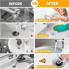 Bathroom Sink Stopper Pop Up Drain Filter Stainless Steel Converter