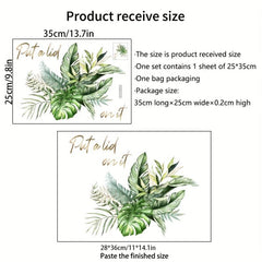 Plant Pattern Toilet Lid Decal Self Adhesive Sticker Bathroom Decor