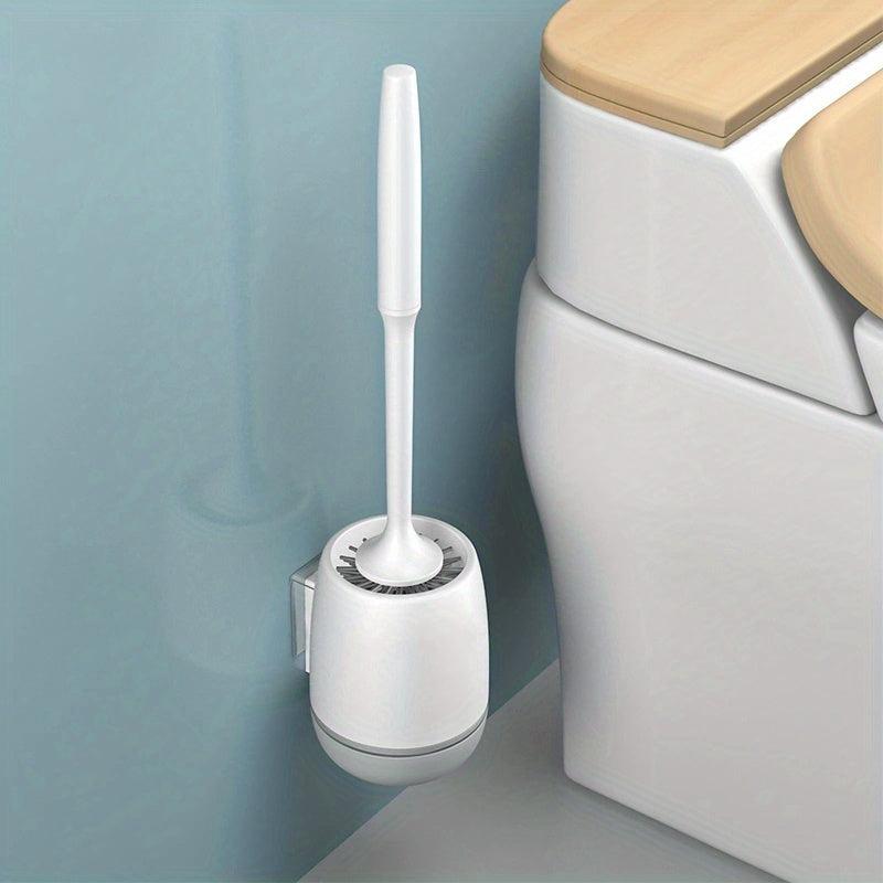Wall Mounted Toilet Brush Set with Non Slip Long Handle