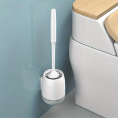 Wall Mounted Toilet Brush Set with Non Slip Long Handle