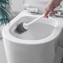 Wall Mounted Toilet Brush Set with Non Slip Long Handle