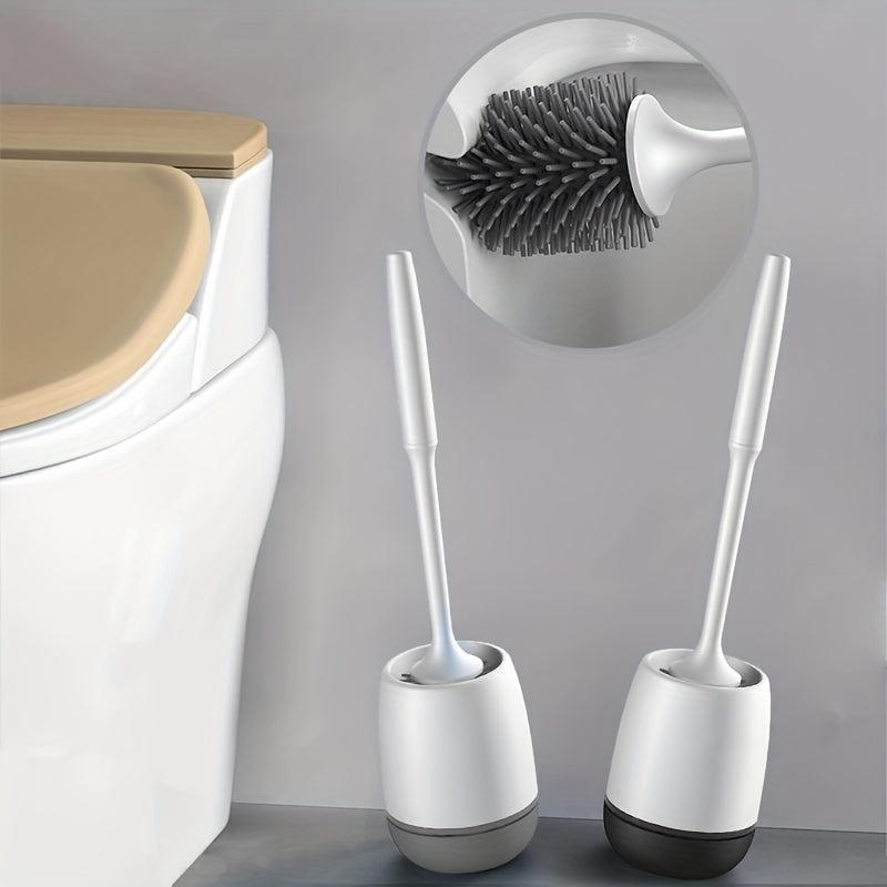 Wall Mounted Toilet Brush Set with Non Slip Long Handle