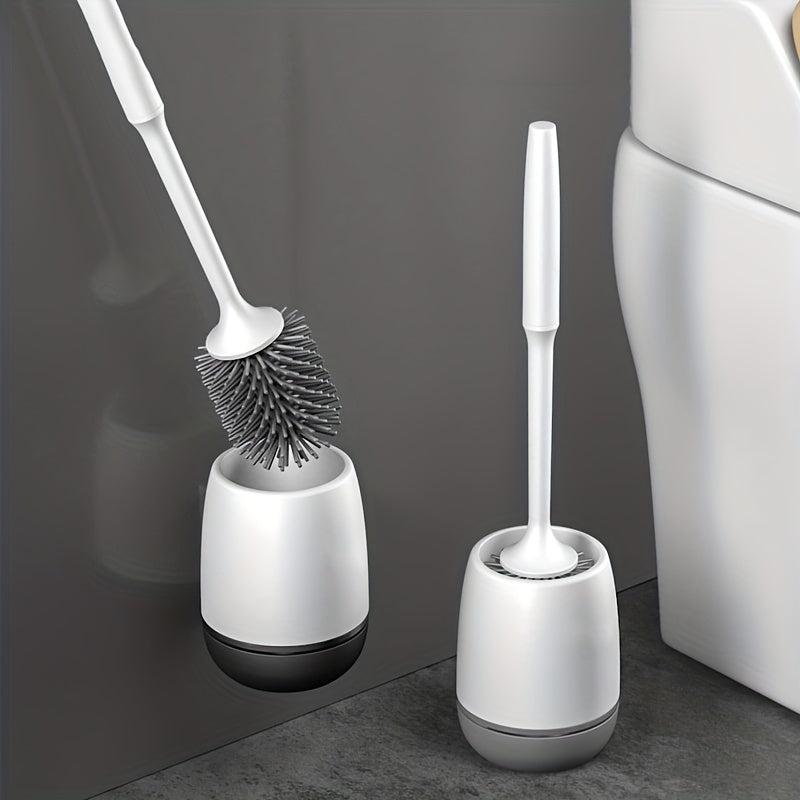 Wall Mounted Toilet Brush Set with Non Slip Long Handle