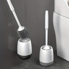 Wall Mounted Toilet Brush Set with Non Slip Long Handle