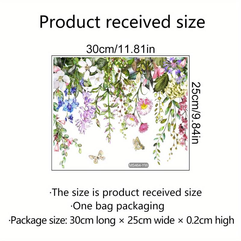 Butterfly Plant Toilet Stickers - Bathroom Wall Decals & Lid Decals