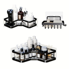 Corner Shower Caddy Wall Mounted Bathroom Storage Rack Soap Holder