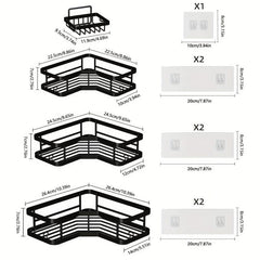 Corner Shower Caddy Wall Mounted Bathroom Storage Rack Soap Holder
