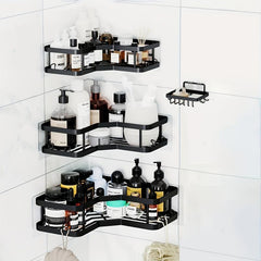 Corner Shower Caddy Wall Mounted Bathroom Storage Rack Soap Holder