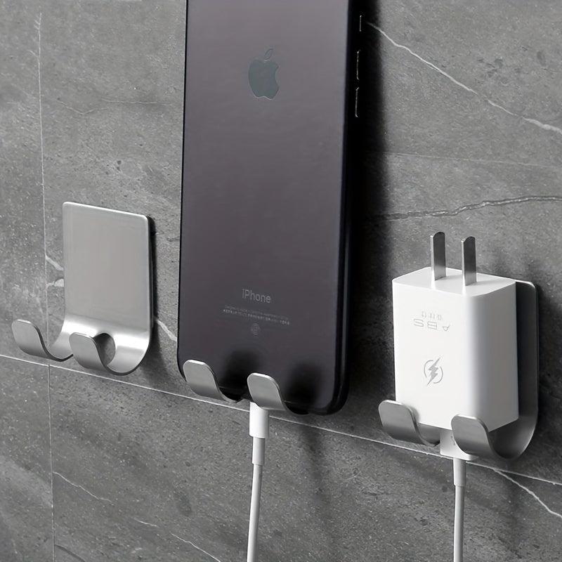 Stainless Steel Razor Rack Phone Bracket Bathroom Hook Manual Razor Storage