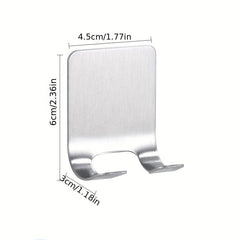 Stainless Steel Razor Rack Phone Bracket Bathroom Hook Manual Razor Storage