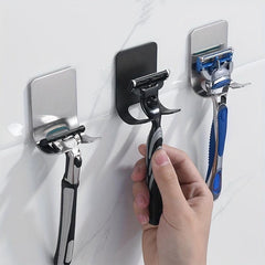 Stainless Steel Razor Rack Phone Bracket Bathroom Hook Manual Razor Storage