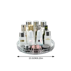 360 Degree Rotating Cosmetic Storage Rack 3 Tier Makeup Organizer