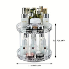 360 Degree Rotating Cosmetic Storage Rack 3 Tier Makeup Organizer