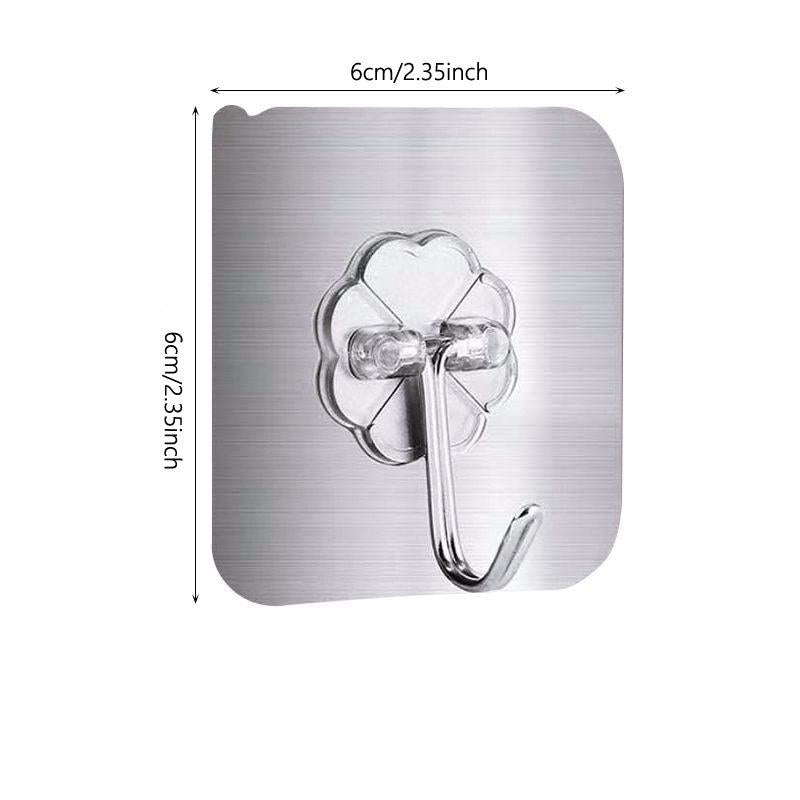 10pcs Strong Adhesive Hooks No Trace Transparent Hooks Nailless Magic Hooks