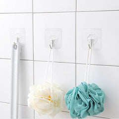 10pcs Strong Adhesive Hooks No Trace Transparent Hooks Nailless Magic Hooks