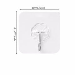 10pcs Strong Adhesive Hooks No Trace Transparent Hooks Nailless Magic Hooks