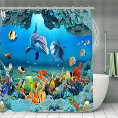 4pcs Waterproof Underwater World Bathroom Set Enhance Your Decor