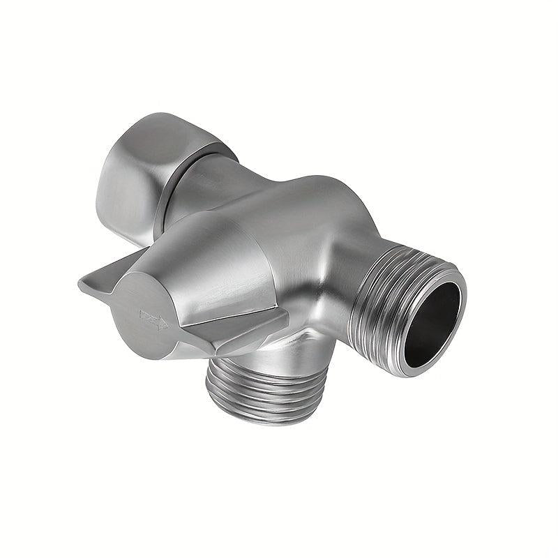 Metal 3 Way Shower Arm Diverter Valve Dual Shower Head Combo Polished Chrome